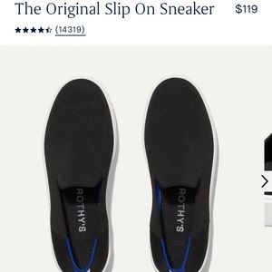Rothy’s (BLACK) original slip on sneaker